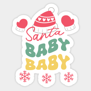 Cute Santa Baby Text Sticker